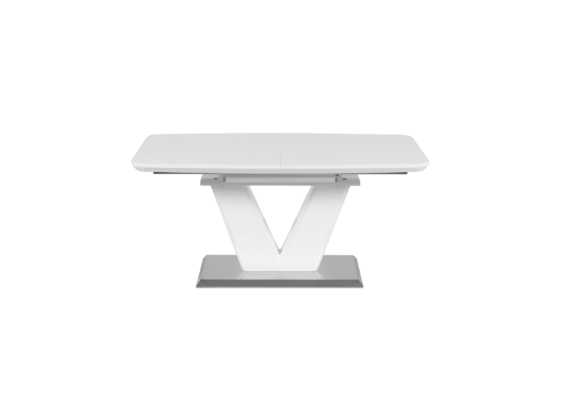 Разтегателна трапезна маса Carmen Lincoln L - бял - Трапезни маси