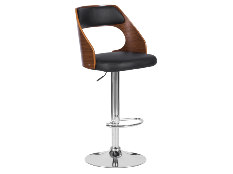 Бар стол Carmen 4035 - орех / черен -