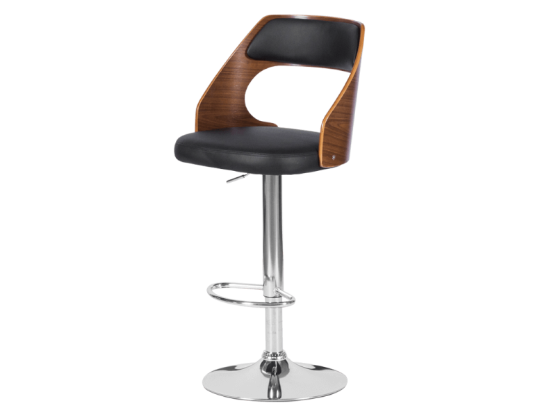 Бар стол Carmen 4035 - орех / черен -