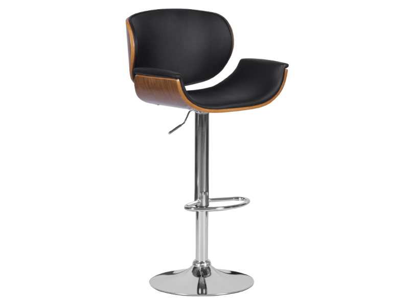 Бар стол Carmen 4050 - орех / черен -