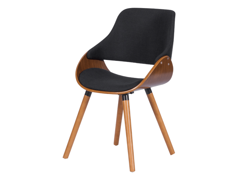 Трапезен стол Carmen 9973 - орех / черен -