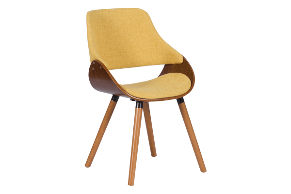 Трапезен стол Carmen 9973 - орех / жълт