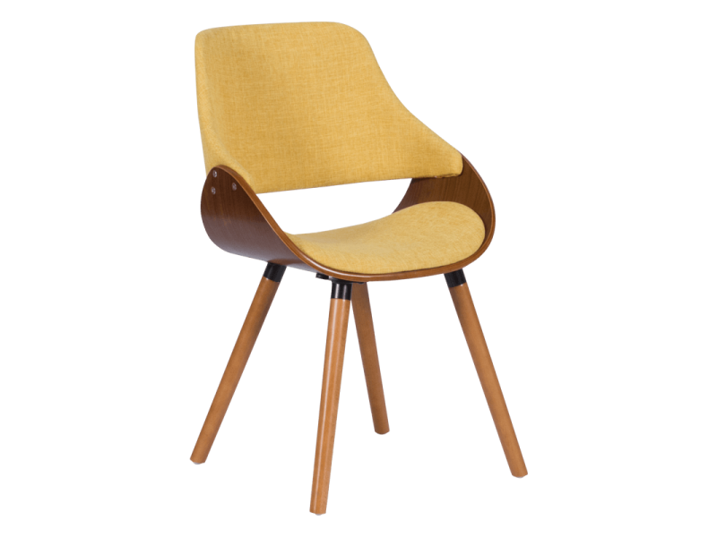 Трапезен стол Carmen 9973 - орех / жълт -