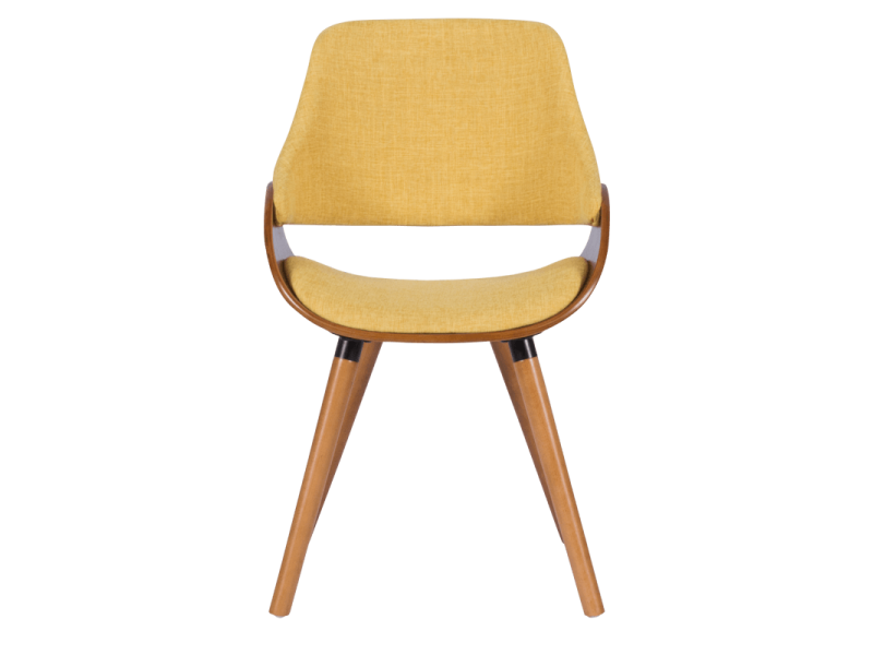 Трапезен стол Carmen 9973 - орех / жълт -