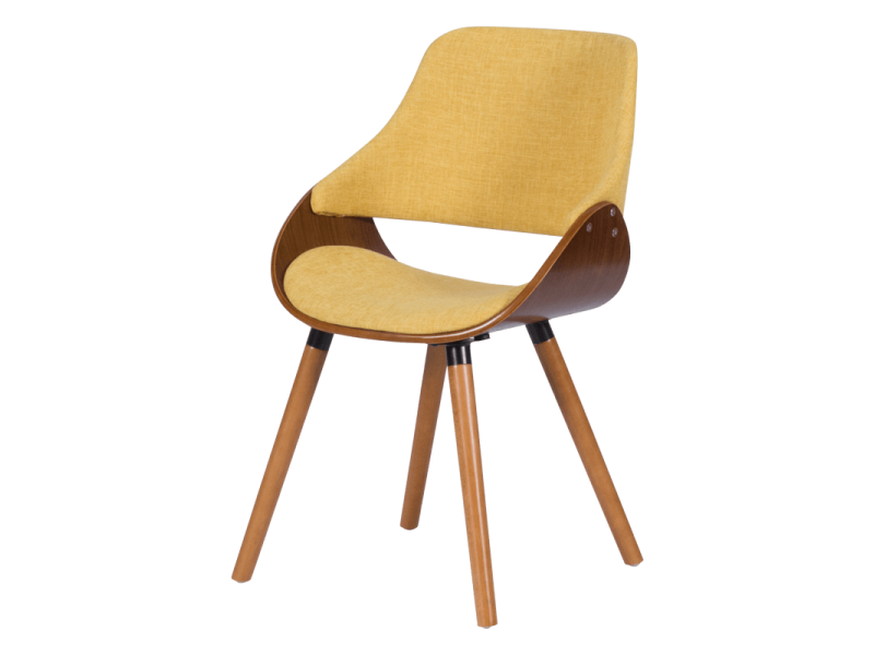 Трапезен стол Carmen 9973 - орех / жълт -