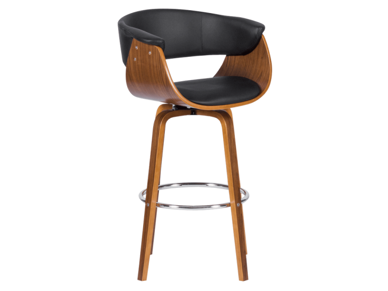 Бар стол Carmen 4040 - орех / черен -