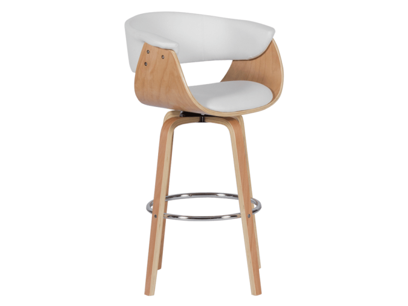 Бар стол Carmen 4040 - бук / бял -