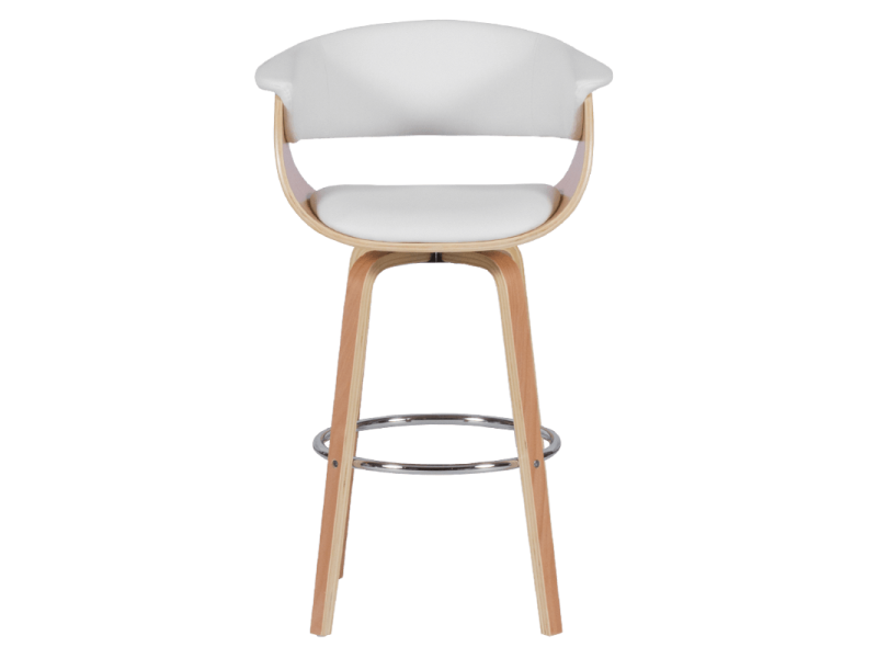 Бар стол Carmen 4040 - бук / бял -