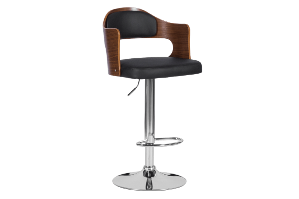 Бар стол Carmen 4045 - орех / черен