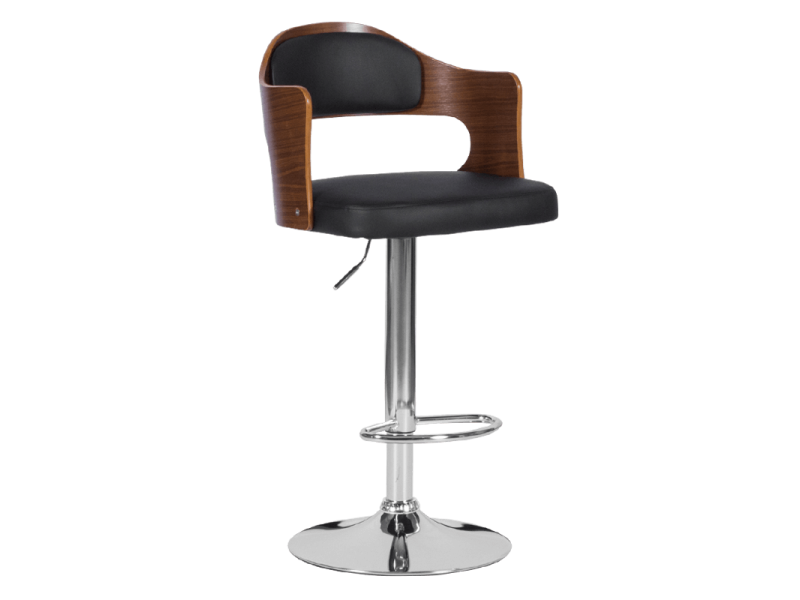 Бар стол Carmen 4045 - орех / черен -