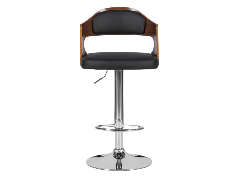 Бар стол Carmen 4045 - орех / черен -