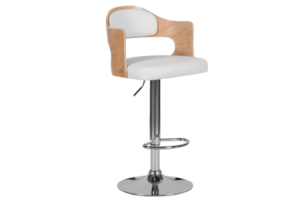 Бар стол Carmen 4045 - бук / бял