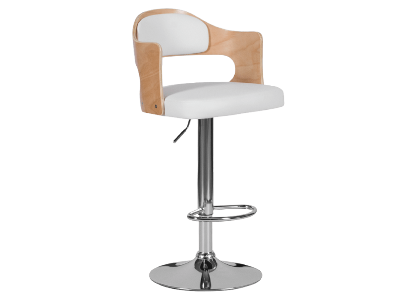 Бар стол Carmen 4045 - бук / бял -