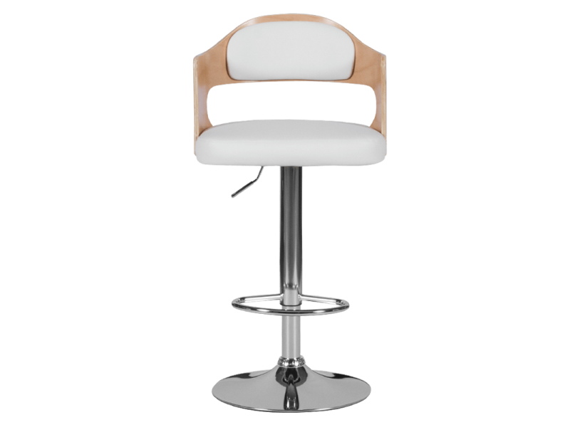 Бар стол Carmen 4045 - бук / бял -