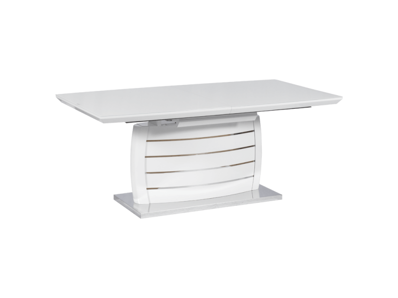 Разтегателна трапезна маса Carmen Darwen L - бяла - Трапезни маси