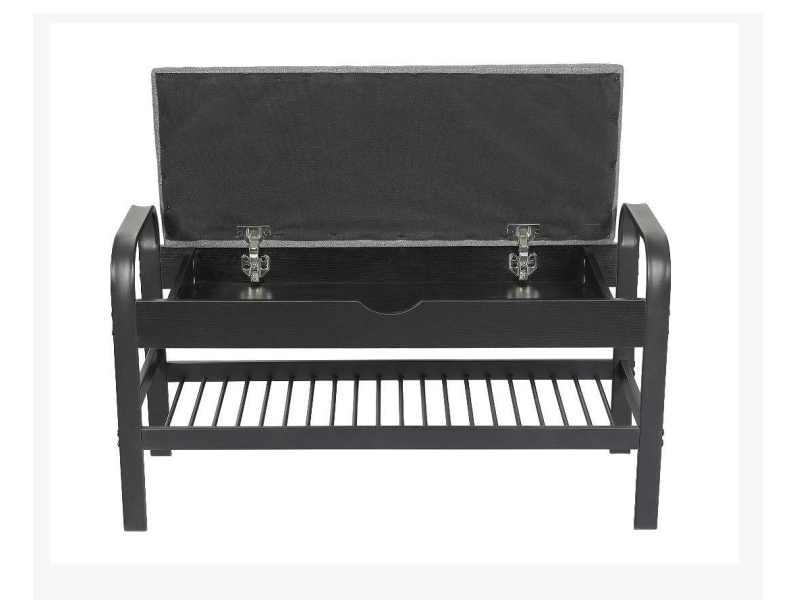 Етажерка за обувки със седалка Dark Line - Поставки за обувки