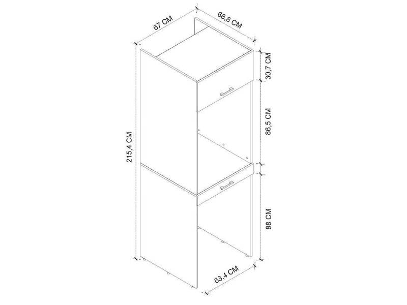Шкаф за пералня и сушилня Irmak - Скринове, шкафове и етажерки