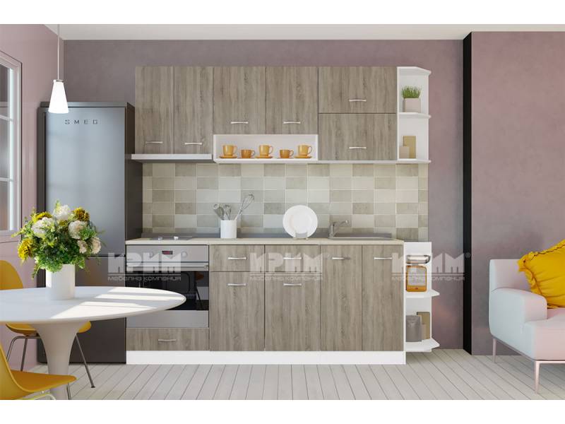 Кухня Сити 842 с плавно затваряне на вратите и цял термоплот - Стандартни кухни