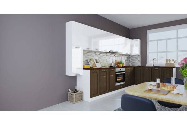 Ъглова кухня от МДФ Сити 763