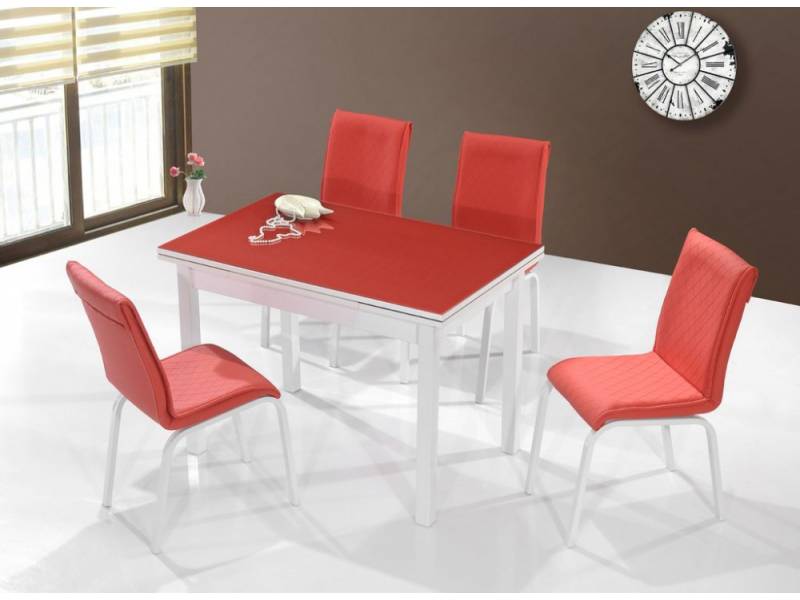 Комплект разтегателна маса с 4 стола Raise I - Комплект маса със столове