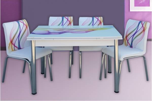 Комплект разтегателна маса с 4 стола Nora I