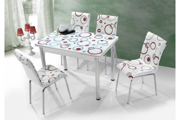 Комплект разтегателна маса с 4 стола Sacaria I