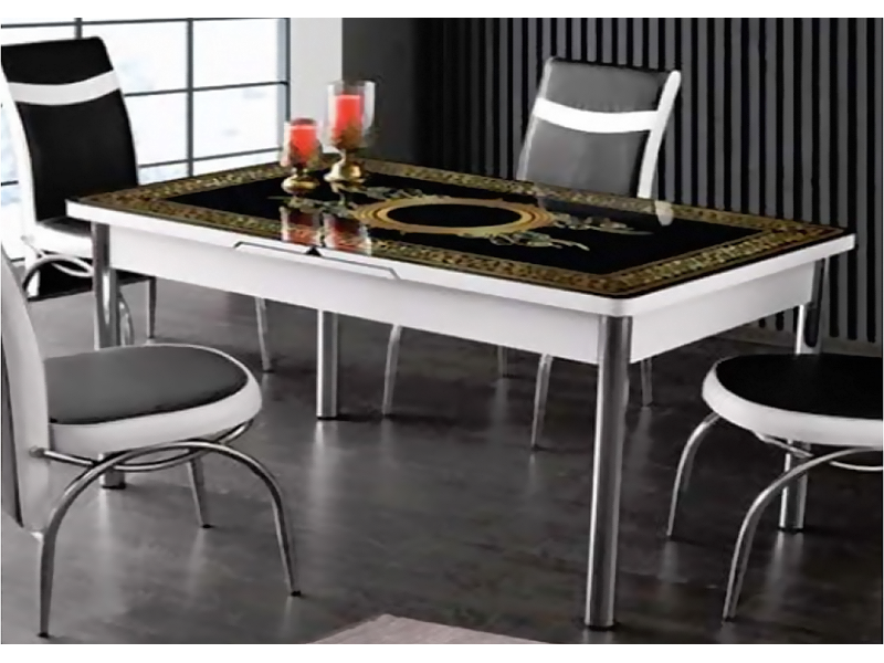 Комплект разтегателна маса с 4 стола Vertu - Комплект маса със столове