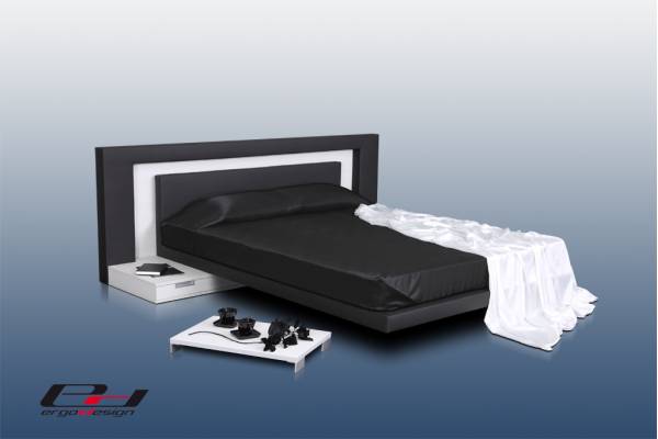 Тапицирано легло Левита с нощни шкафчета