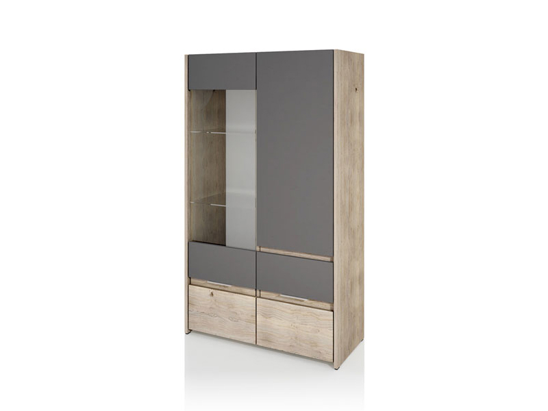 Шкаф с витрина Сити 358 - Шкафове и етажерки за дневна