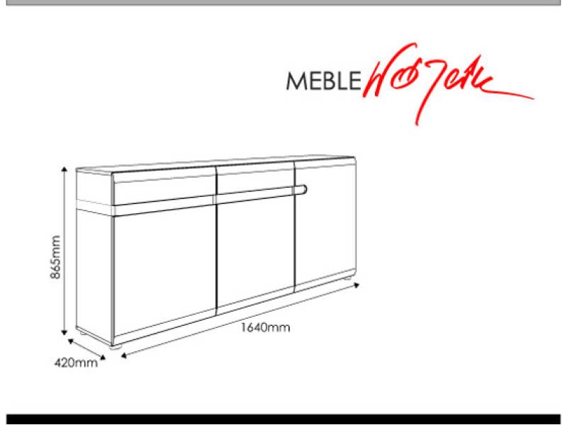 Шкаф с три врати и две чекмеджета Linate 40 - Шкафове и етажерки за дневна