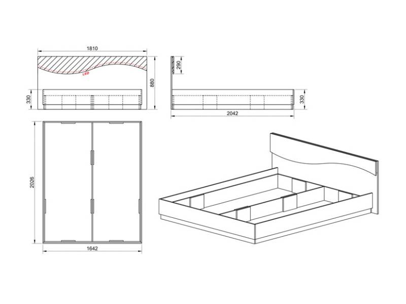 Спалня Сити 472 - Двойни легла