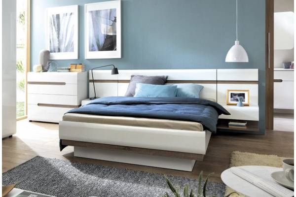 Спалня Linate в МДФ бяло гланц