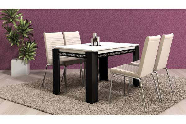 Трапезна маса Елада - черно/бяло