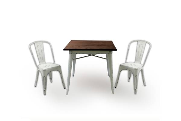 Трапезна маса Kubo Wood - антично бял