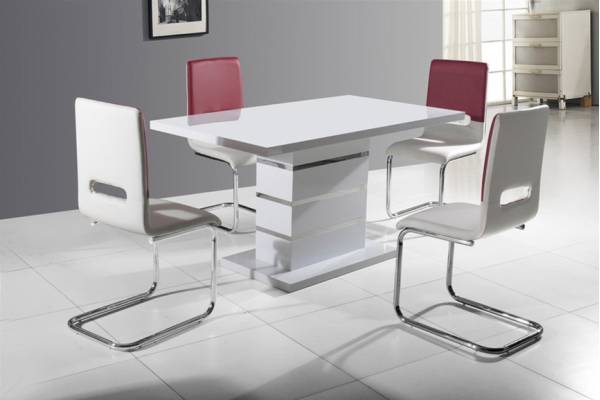 Трапезна маса Marbelo бял гланц