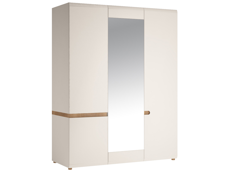 Трикрилен гардероб с огледало Linate 22 - Трикрилни гардероби