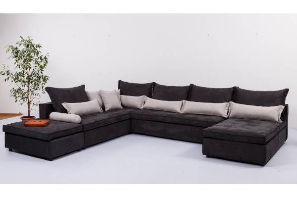 Ъглов П-образен диван Корфу