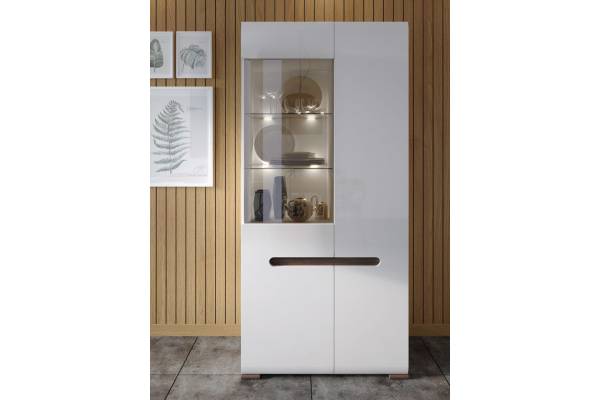 Двойна висока витрина с плавно затваряне и LED осветление AZTECA TRIO REG1W1D/19/9