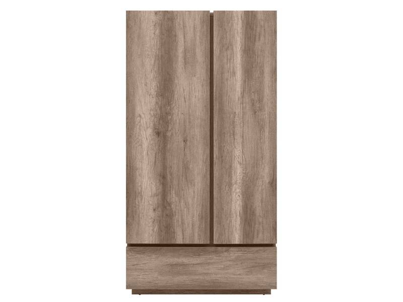 Двукрилен гардероб с чекмедже и плавно затваряне ANTICCA SZF2D1S - Гардероби