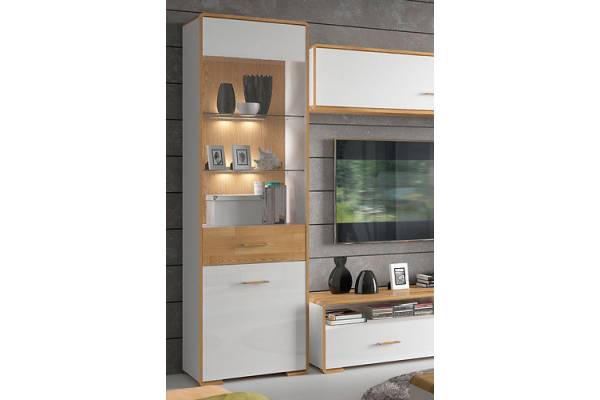 Витрина с плавно ляво затваряне и LED осветление BARI REG1W1DL