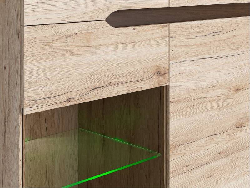 Витринен шкаф ELPASSO KOM2W1D3S - Шкафове и етажерки за дневна