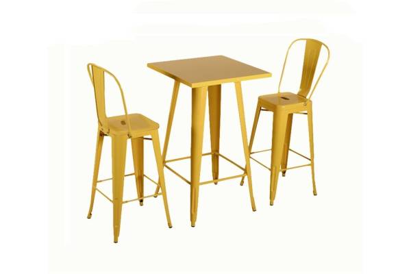 Маса за бар столове Linda - жълта