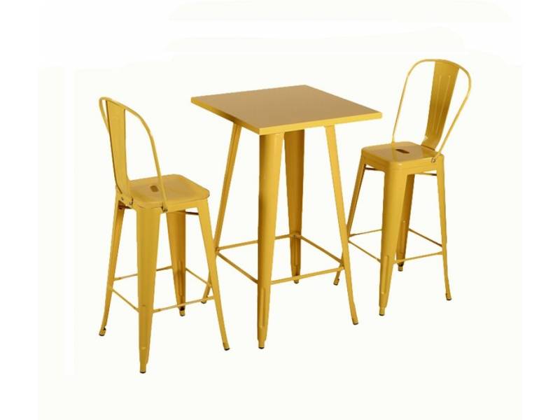 Маса за бар столове Linda - жълта - Бар столове