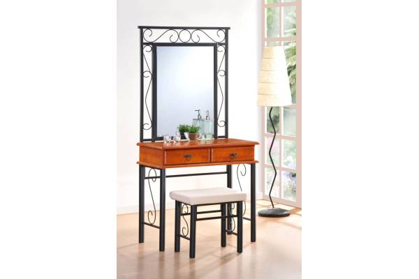 Тоалетка с огледало Katalina + табуретка