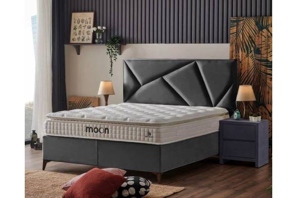 Тапицирано легло с матрак Mika Moon D.Grey Sb06