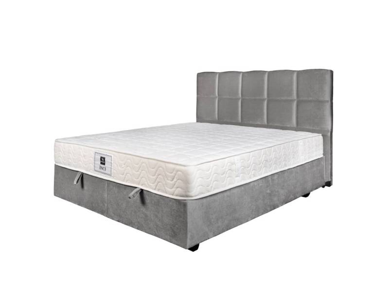 Тапицирано легло с матрак Mika Inci L.Grey Sb20 - Спални