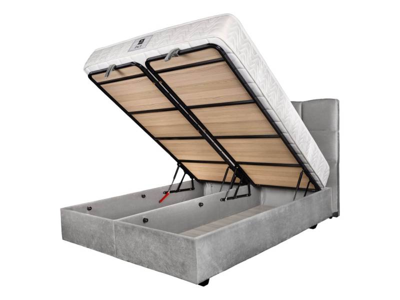 Тапицирано легло с матрак Mika Inci L.Grey Sb20 - Спални