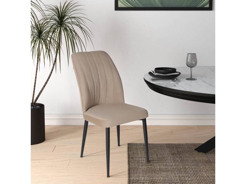 Трапезен стол Varel Anka 06 Beige - Трапезни столове