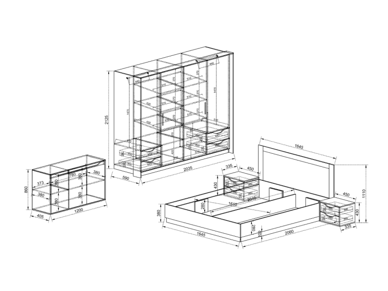 Спален комплект Сити 7092 - Спални комплекти