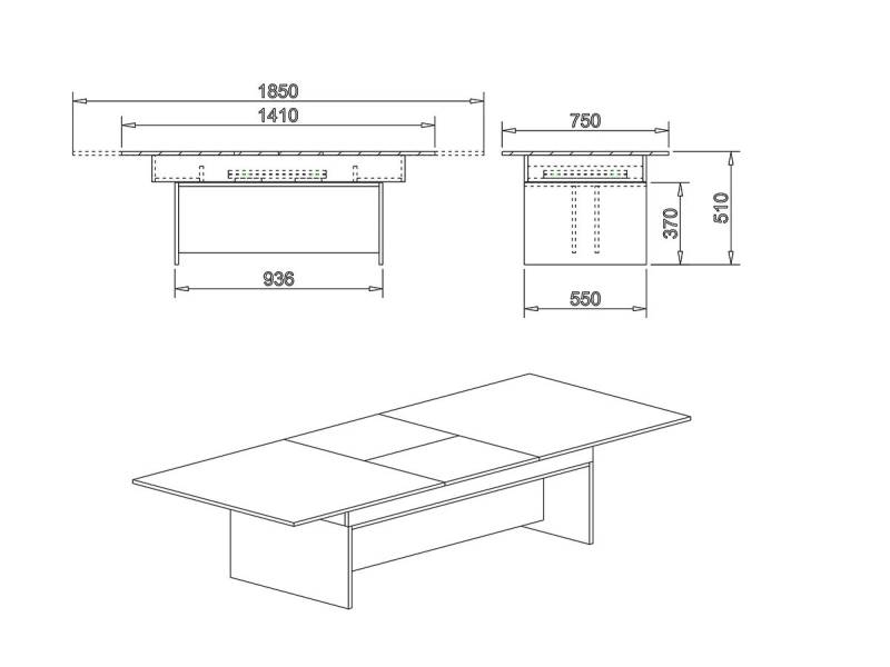 Маса с повдигащ механизъм Сити 6245 - Холни маси